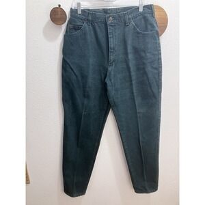 Vintage Women's Lee Jeans 16 Green Hi Rise Waisted Mom 80s 90s Made in USA